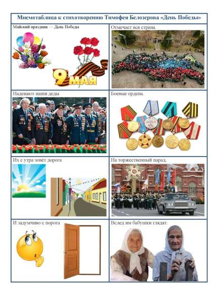 Как научить ребёнка, разучить стихотворение с помощью мнемотаблиц.